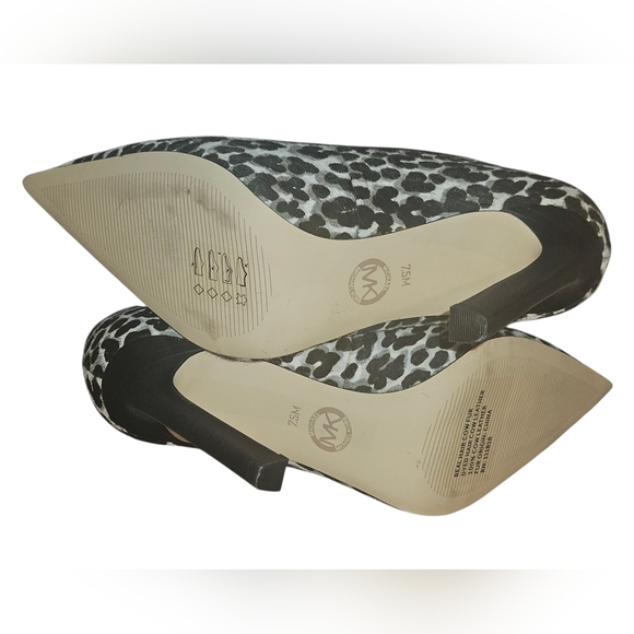 Michael Kors Black and White Animal Print Heels Size 7.5 Exellent Condition - Picture 7 of 11